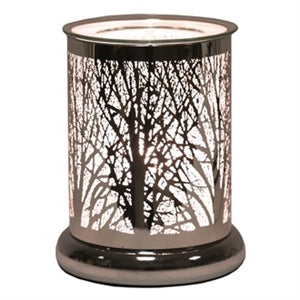 White And Silver Touch Sensitive Tree Silhouette Aroma Lamp Burners